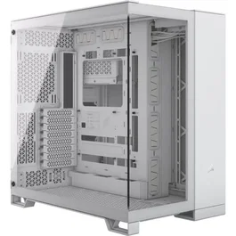 Corsair 6500X Boîtier PC Blanc Mid-Tower Double Chambre avec Panneaux en Verre Trempé