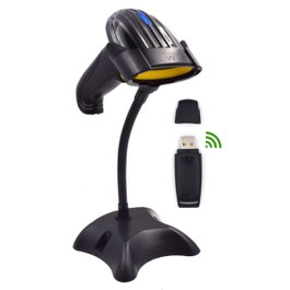 Ewent EW3430 Lecteur de codes-barres sans fil et filaire avec support mains libres