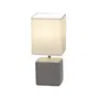 RABALUX Rabalux Orlando Lampe de Table Gris Céramique Métal Textile 30 cm Hauteur 13.5 cm Largeur E14 40W IP20 RAB-4458