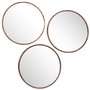 Home Deco Factory Ensemble de 3 Miroirs Toronto Effet Bois