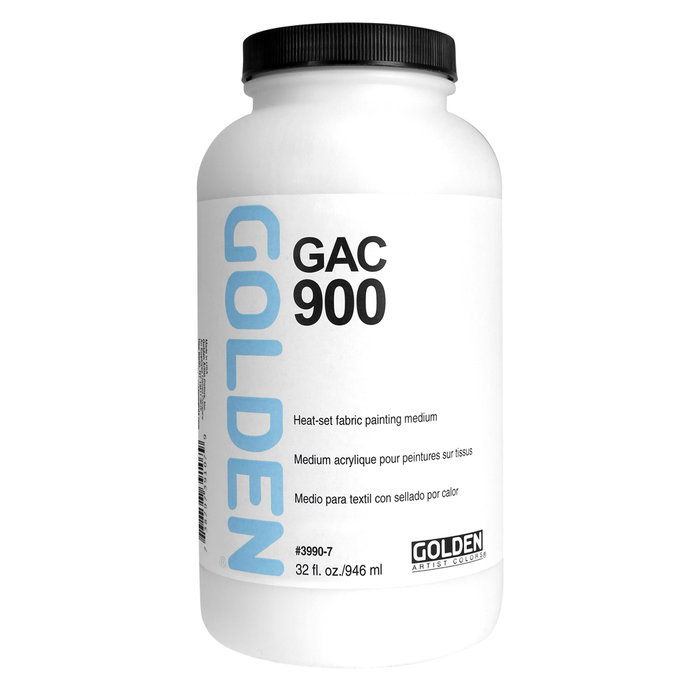 Golden GAC 900 Medium de peinture sur tissu à fixage par chaleur 946 ml Golden GAC 900 Medium de peinture sur tissu à fixage par chaleur 946 ml