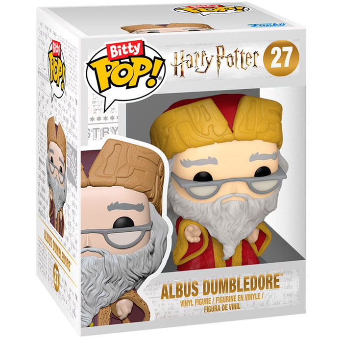 FUNKO - Expositor Bitty POP Harry Potter Château de Poudlard avec Figurines Albus Dumbledore et Luna Lovegood - Pour 18 Personnages