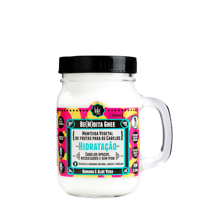 Lola Cosmetics Be(M)dita Ghee Masque Hydratant Banane et Aloe Vera 350 g