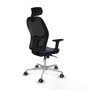 Piqueras y Crespo Chaise de Bureau avec Appui-tête 2D086G2 Gris foncé
