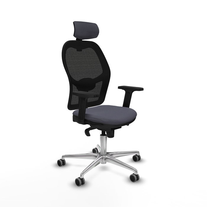 Piqueras y Crespo Chaise de Bureau avec Appui-tête 2D086G2 Gris foncé Piqueras y Crespo Chaise de Bureau avec Appui-tête 2D086G2 Gris foncé