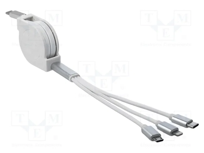 DELOCK Câble USB 2.0 plat, 0,98m, blanc