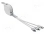 DELOCK Câble USB 2.0 plat, 0,98m, blanc