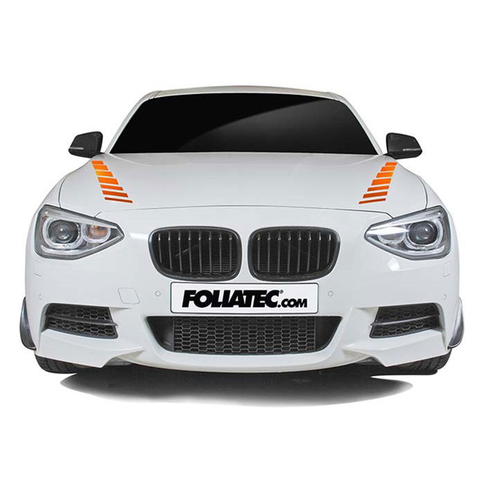 Foliatec Autocollant De Voiture Design Ombres Orange FO33943 9x77cm 2 Pièces