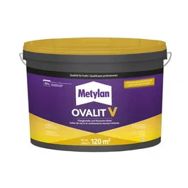 Metylan Colle à papier peint prête à l'emploi Ovalit V pour toiles fibres de verre, rendement 200 g/m², 18 kg