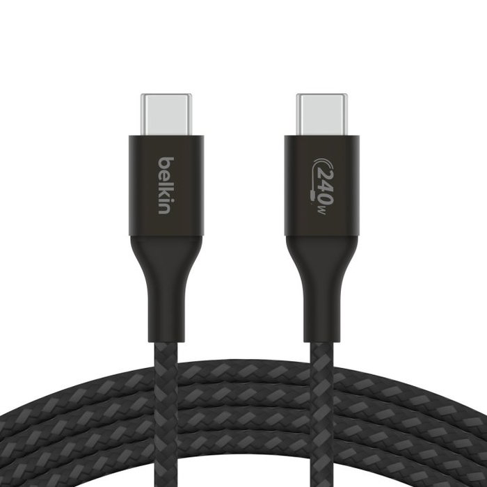 Belkin CAB015bt1MBK Câble USB-C vers USB-C 1m Boost Charge 240W Charge Rapide Power Delivery Belkin CAB015bt1MBK Câble USB-C vers USB-C 1m Boost Charge 240W Charge Rapide Power Delivery