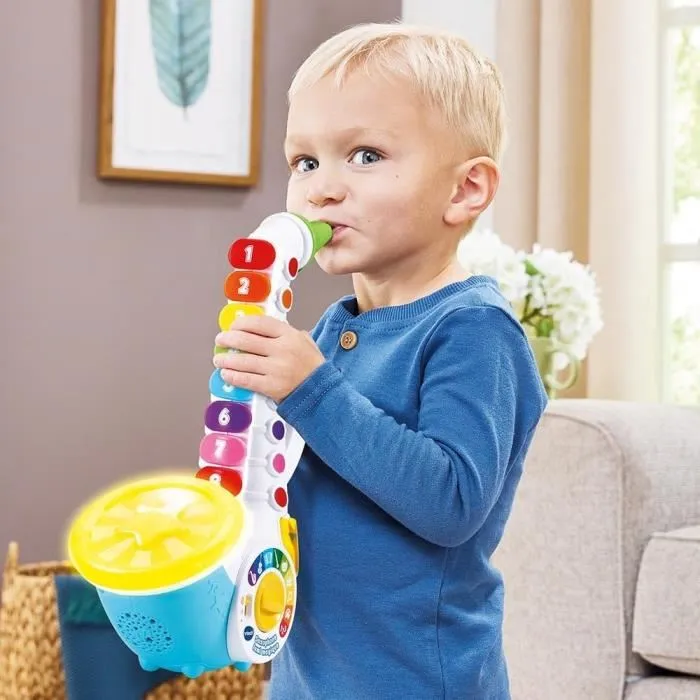Vtech Saxophone Lumi Magique - Jouet musical éducatif pour enfants 2-5 ans, 9 modes de jeu (sons d'instruments, chiffres, couleurs)