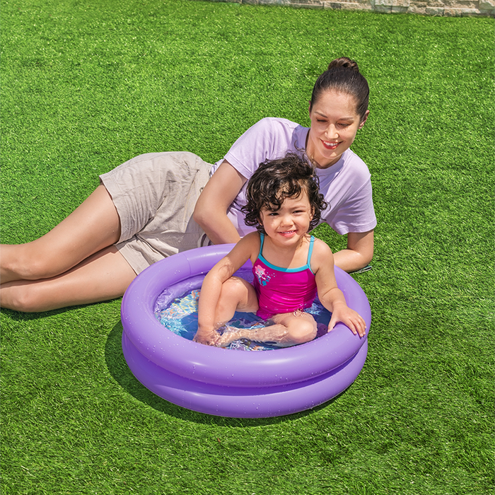 Bestway Piscine Gonflable Enfant 2 Anneaux Couleur Assortie 61x15 cm +2 Ans Jardin 51061