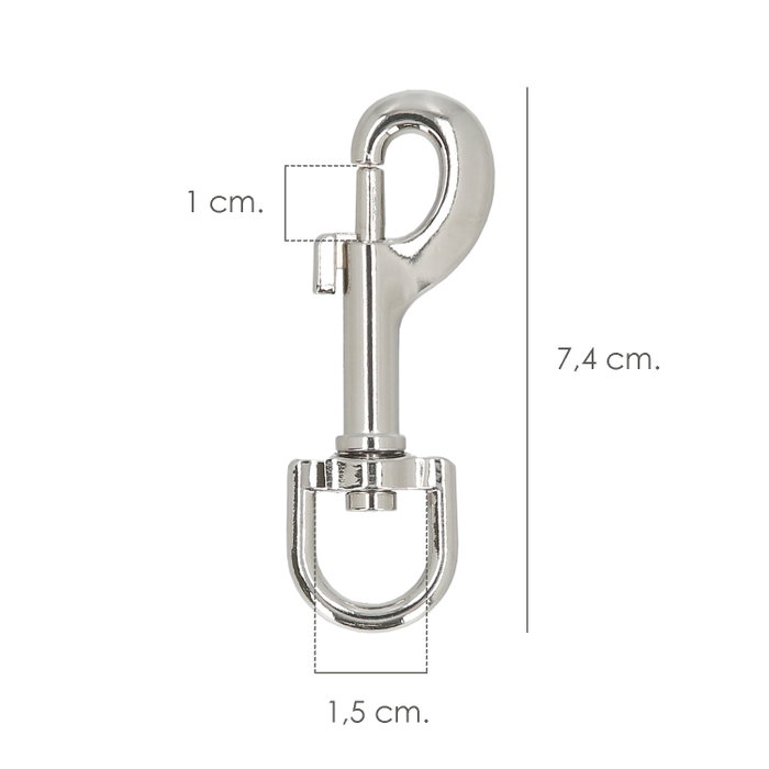 WOLFPACK LINEA PROFESIONAL Mosqueton muelle 1/2 avec anneau pivotant