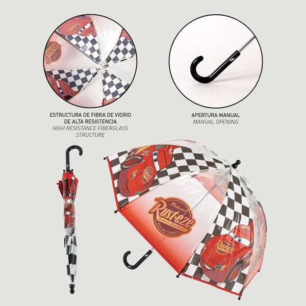 Cerdá Parapluie manuel Poe Cars T45C 45 cm - Rouge - pour enfants dès 3 ans