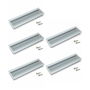 Emuca Lot de 5 poignées pour meubles Alfafar, L190mm, entraxe 160mm, Aluminium, Anodisé mat