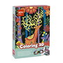 Apli Coloring 3D - Kit de coloriage 3D avec feuilles et lunettes, création d'effet 3D au coloriage, dimensions 19,3 x 5,5 x 26,4 cm