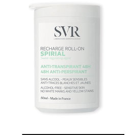 SVR SPIRIAL Roll-On Déodorant Recharge 50 ml, Anti-Transpirant, Sans Aluminium