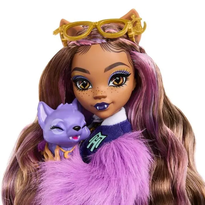 Monster High Poupée Clawdeen Wolf avec chien Crescent et accessoires - Référence HRP65