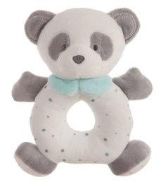 BigBuy Fun Peluche Hochet Ours Panda Turquoise 20 cm