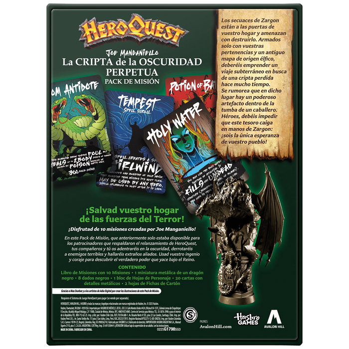 Hasbro Gaming HeroQuest La Cripta de la Oscuridad Perpetua - Pack de Mission Premium - Version Espagnol Hasbro Gaming HeroQuest La Cripta de la Oscuridad Perpetua - Pack de Mission Premium - Version Espagnol