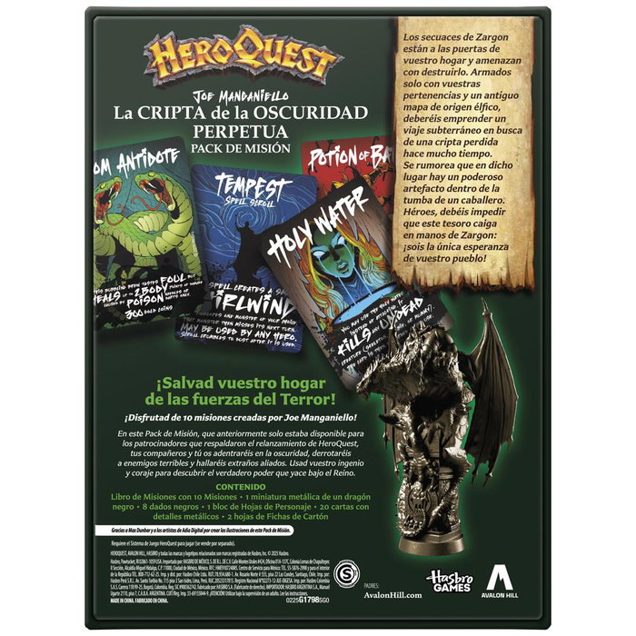 Hasbro HeroQuest La Cripta de la Oscuridad Perpetua - Pack de Mission Premium, Jeu de Société Aventure