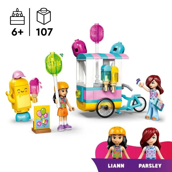 Lego LEGO Friends 42692 - Stand de Glaces et de Ballons, Jouet de Construction avec Triporteur, Mini-Poupées, Accessoires - Pour Enfants dès 6 ans