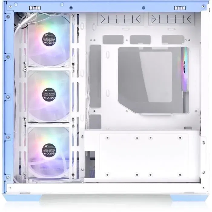 Thermaltake View 380 TG ARGB Boîtier PC Moyen Tour ATX avec Verre Trempé Bleu, 4 Ventilateurs ARGB 120 mm, USB 3.0, USB Type-C, Compatible Micro ATX et Mini-ITX