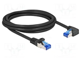 DELOCK Câble Ethernet Patch Cord Cat 6a S/FTP 2m Noir