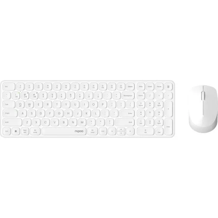 Rapoo 9310M Ensemble clavier et souris sans fil multimode Bluetooth/USB ultra-slim avec pavé numérique - Blanc Rapoo 9310M Ensemble clavier et souris sans fil multimode Bluetooth/USB ultra-slim avec pavé numérique - Blanc
