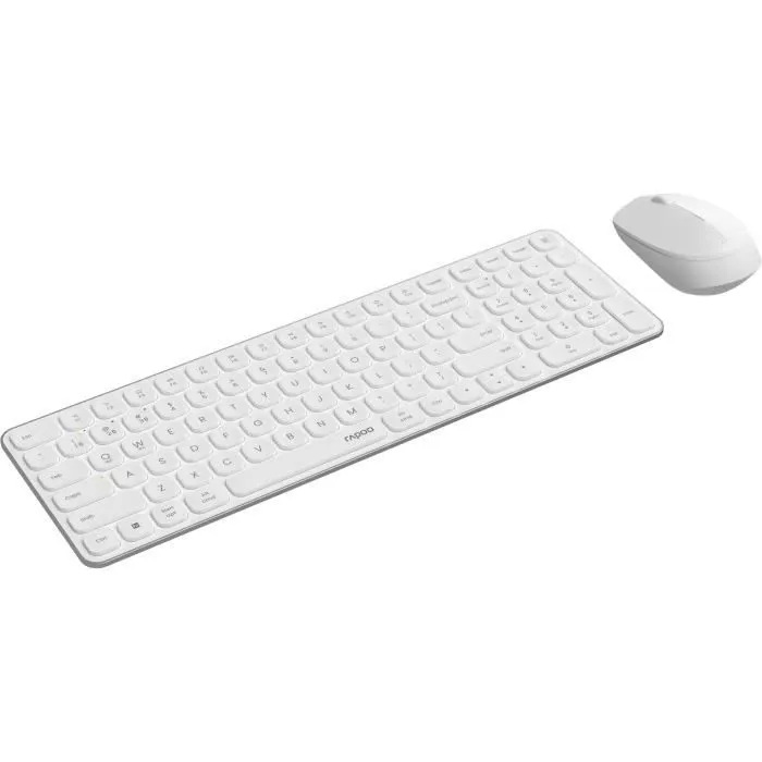 Rapoo 9310M Ensemble clavier et souris sans fil multimode Bluetooth/USB ultra-slim avec pavé numérique - Blanc Rapoo 9310M Ensemble clavier et souris sans fil multimode Bluetooth/USB ultra-slim avec pavé numérique - Blanc