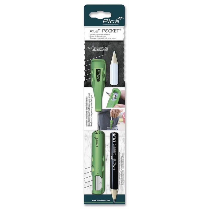 Pica Crayon de Menuisier Pica Maçon avec Étui