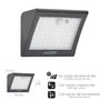 MAURER Applique Solaire LED 250 Lumens avec Capteur de Mouvement et Crépusculaire IP65