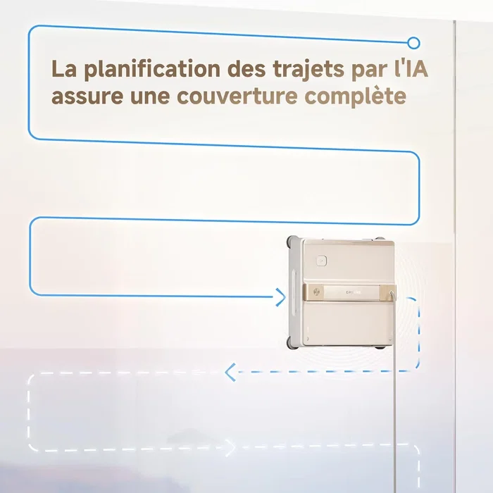 Dreame Robot Laveur de Vitres C1 avec Technologie CornerClean, Nettoyage IA, Aspiration 5500 Pa, Contrôle Application pour Surfaces Jusqu'à 2.5 x 4 mètres Dreame Robot Laveur de Vitres C1 avec Technologie CornerClean, Nettoyage IA, Aspiration 5500 Pa, Contrôle Application pour Surfaces Jusqu'à 2.5 x 4 mètres
