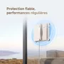 Dreame Robot Laveur de Vitres C1 avec Technologie CornerClean, Nettoyage IA, Aspiration 5500 Pa, Contrôle Application pour Surfaces Jusqu'à 2.5 x 4 mètres