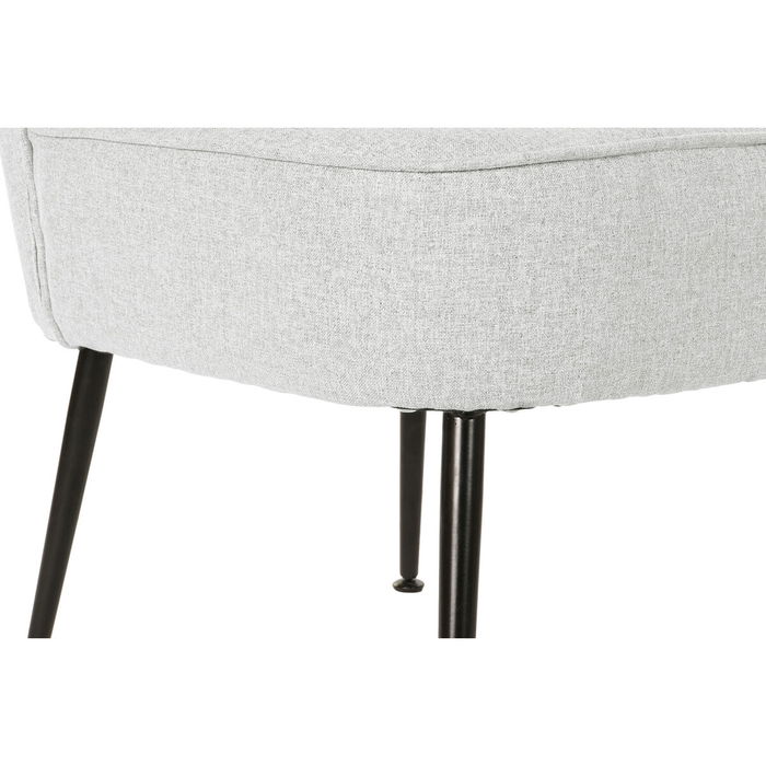 Fauteuil DKD Home Decor Noir Beige Greige Métal 55 x 64 x 72,5 cm