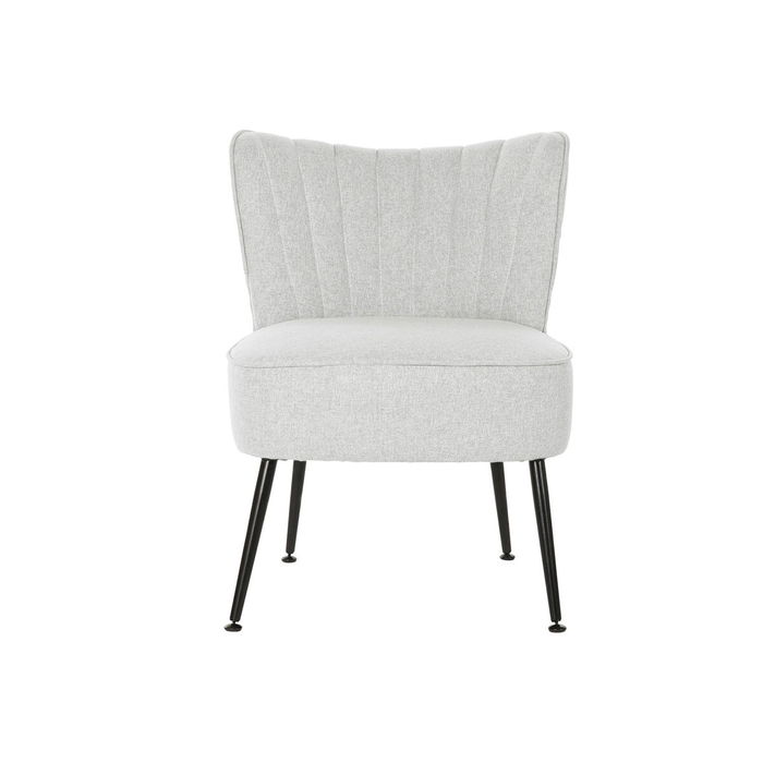 Fauteuil DKD Home Decor Noir Beige Greige Métal 55 x 64 x 72,5 cm