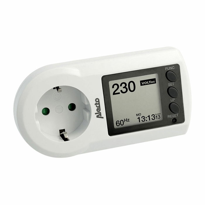 Prise avec moniteur de consommation électrique Alecto Blanc 3680 W Prise avec moniteur de consommation électrique Alecto Blanc 3680 W