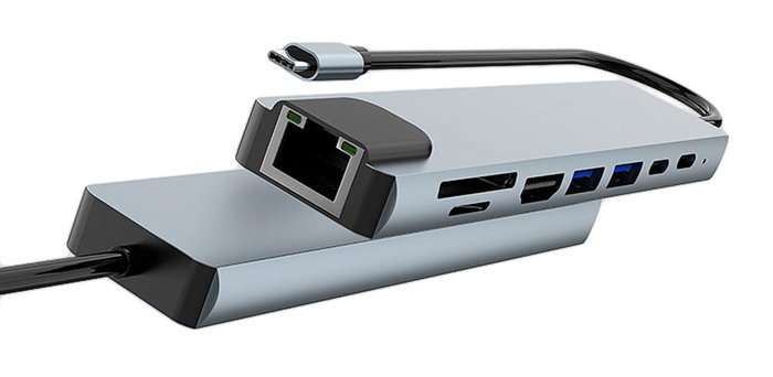 Coolbox MiniDOCK C81 Hub USB-C Multiconnecteur Aluminium 4K HDMI 100W PD RJ45