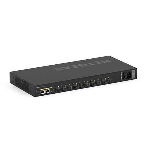 Netgear M4250-16 - Commutateur réseau managé 16 ports 10G SFP+ 320 Gbps pour Audio-Vidéo AV over IP, PoE++, profils Dante, Q-SYS, NVX, NDI, AES67, AVB