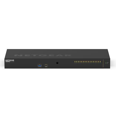 Netgear M4250-16 - Commutateur réseau managé 16 ports 10G SFP+ 320 Gbps pour Audio-Vidéo AV over IP, PoE++, profils Dante, Q-SYS, NVX, NDI, AES67, AVB