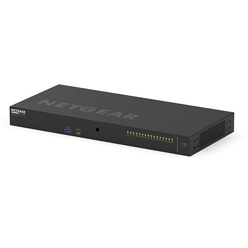 Netgear M4250-16 - Commutateur réseau managé 16 ports 10G SFP+ 320 Gbps pour Audio-Vidéo AV over IP, PoE++, profils Dante, Q-SYS, NVX, NDI, AES67, AVB