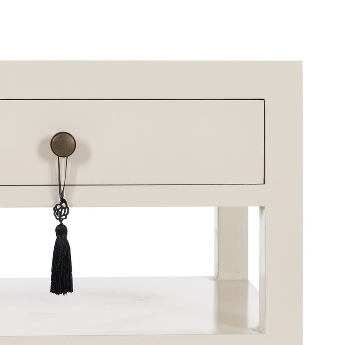 BigBuy Home Table de Nuit ORIENTE Blanc Bois MDF 50 x 40 x 66 cm BigBuy Home Table de Nuit ORIENTE Blanc Bois MDF 50 x 40 x 66 cm