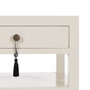 BigBuy Home Table de Nuit ORIENTE Blanc Bois MDF 50 x 40 x 66 cm