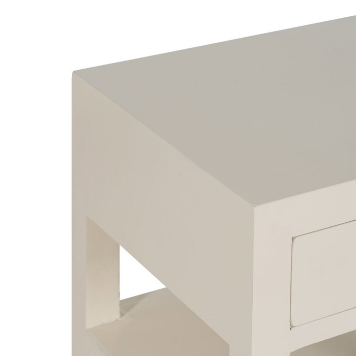 BigBuy Home Table de Nuit ORIENTE Blanc Bois MDF 50 x 40 x 66 cm BigBuy Home Table de Nuit ORIENTE Blanc Bois MDF 50 x 40 x 66 cm