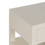 BigBuy Home Table de Nuit ORIENTE Blanc Bois MDF 50 x 40 x 66 cm