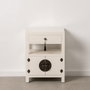 BigBuy Home Table de Nuit ORIENTE Blanc Bois MDF 50 x 40 x 66 cm