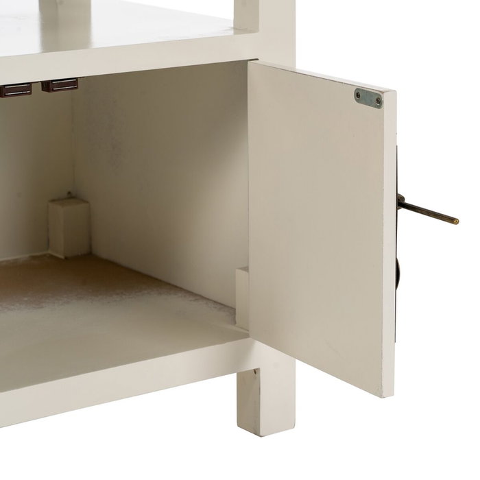 BigBuy Home Table de Nuit ORIENTE Blanc Bois MDF 50 x 40 x 66 cm BigBuy Home Table de Nuit ORIENTE Blanc Bois MDF 50 x 40 x 66 cm
