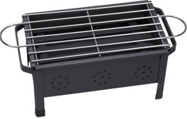 Sauvic Barbecue de table avec grille en acier inoxydable 25 x 20 cm