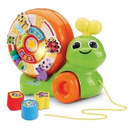 Vtech Rouli-Escargot Maxi Découvertes - Jouet à tirer musical d'éveil pour bébé avec sons et lumières, en français