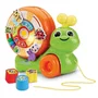 Vtech Rouli-Escargot Maxi Découvertes - Jouet à tirer musical d'éveil pour bébé avec sons et lumières, en français